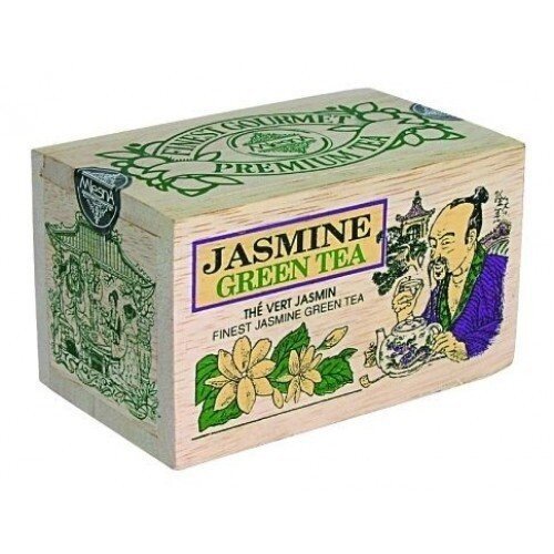 Картинка Зеленый чай Млесна Жасмин деревянная коробка 100 г
