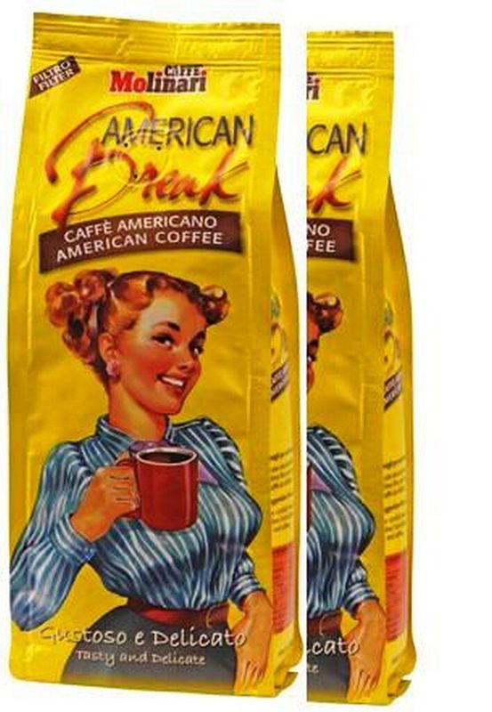 Картинка Кофе молотый Caffe Molinari American Break (Американо) 250 г