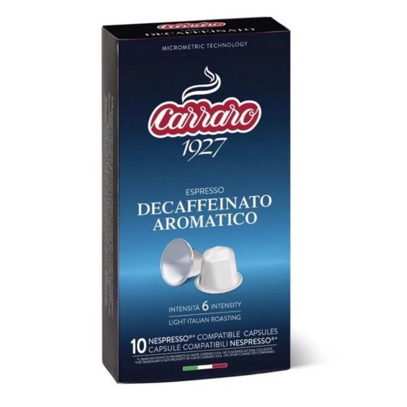 Картинка Кофе в капсулах Nespresso Carraro Decaffeinato Aromatico 10шт