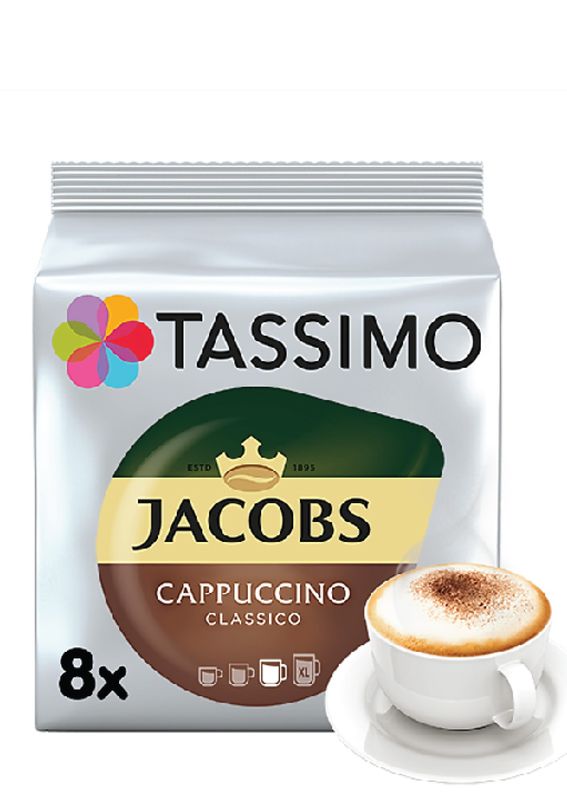 Картинка Кофе в капсулах Jacobs Tassimo Monarch Capucino Classico 8шт