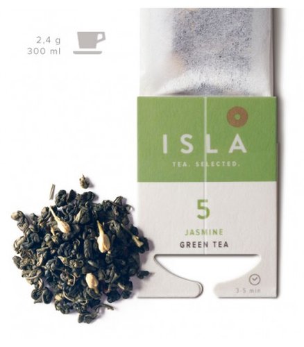 Зображення Чай зелений Isla Jasmine №5 з жасмином на чашку, 2,4 г х 10 шт
