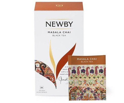 Зображення Чорний чай Newby Масала в пакетиках 25 шт (311450)