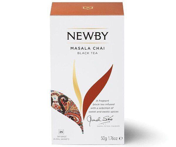 Зображення Чорний чай Newby Масала в пакетиках 25 шт (311450)