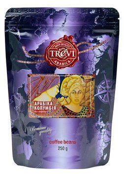 Картинка Кофе в зёрнах Trevi Арабика Колумбия без кофеина 250 г