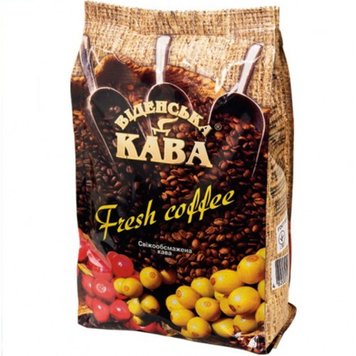 Картинка Кофе в зёрнах "Віденська кава" Fresh coffee (Фреш кава) 500 г