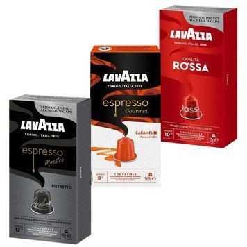 Картинка Набор кофе в капсулах 3 вида Lavazza Nespresso, оригинал, Бодрость 30 шт