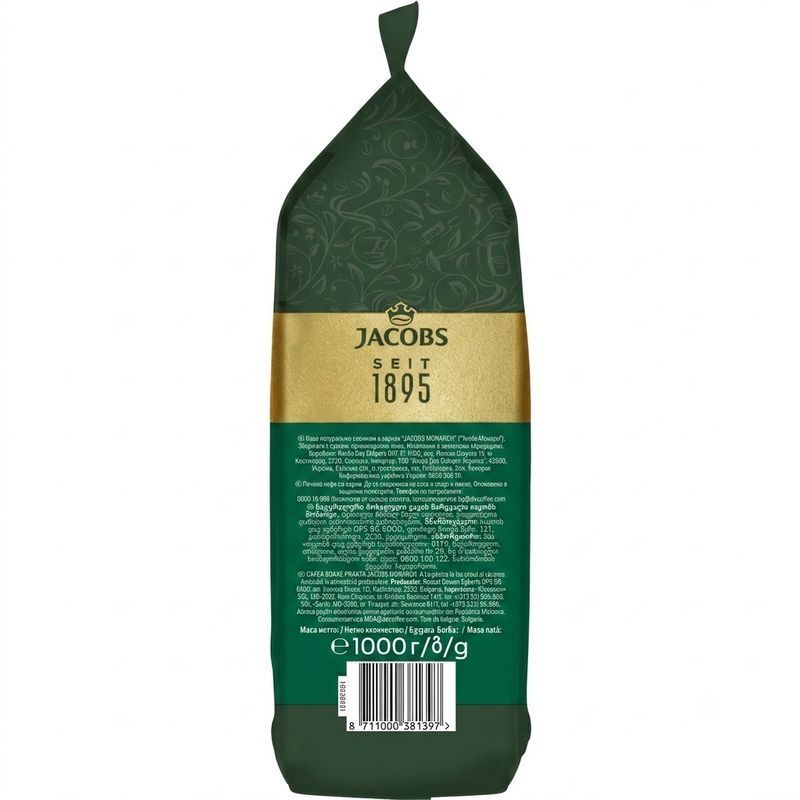 Картинка Кава в зернах Jacobs Monarch, оригинал, 1 кг