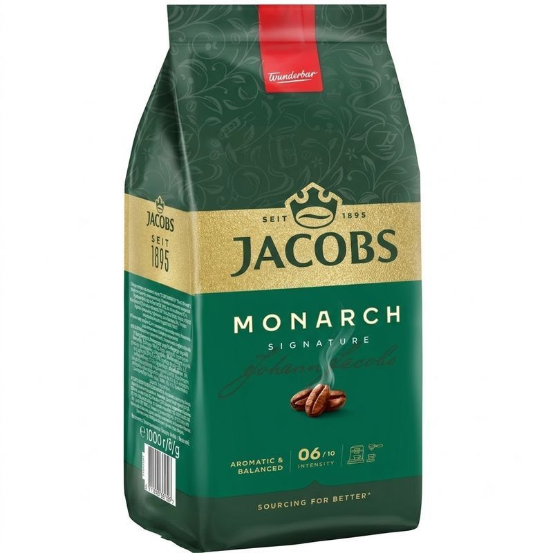 Картинка Кава в зернах Jacobs Monarch, оригинал, 1 кг