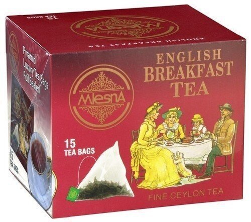 Картинка Черный чай Английский завтрак в пакетиках Млесна картонная коробка 30 г