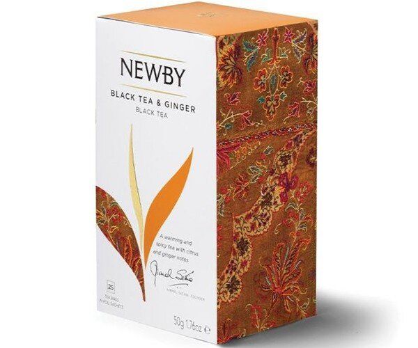 Зображення Чорний чай Newby з імбиром в пакетиках 25 шт (311630)