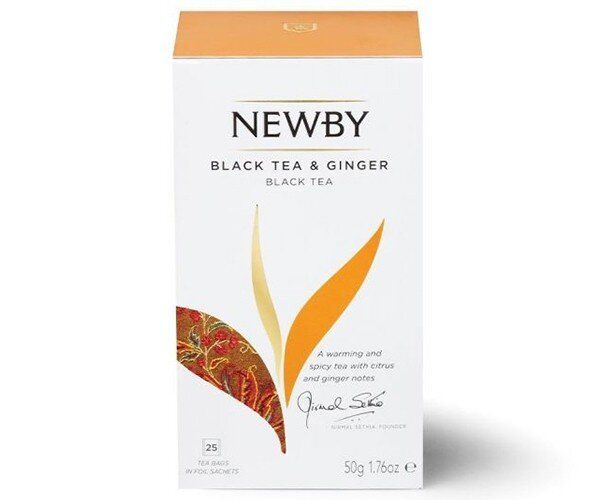Зображення Чорний чай Newby з імбиром в пакетиках 25 шт (311630)