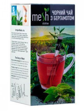 Зображення Чай саше Mesh чорний з бергамотом 32 г