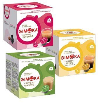Картинка Набор кофе в капсулах 3 вида Gimoka Dolce Gusto Микс 2 48 шт