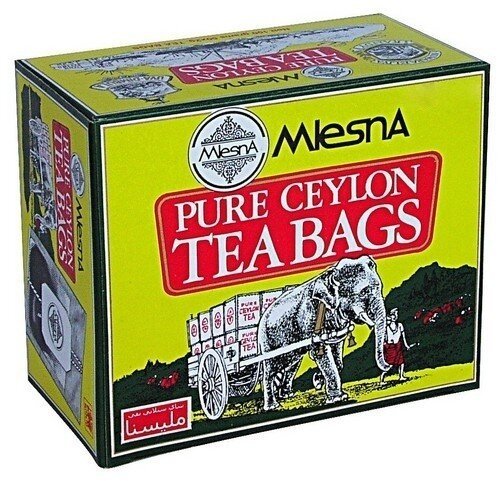 Картинка Черный чай Слон в пакетиках Млесна картонная коробка 50 г