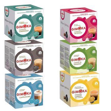 Картинка Набор кофе в капсулах 6 видов Gimoka Dolce Gusto Микс 3 96шт