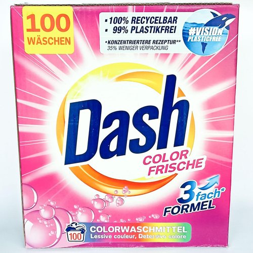 Порошок для прання кольорових речей Dash Color Frische, 100 прань, 6 кг
