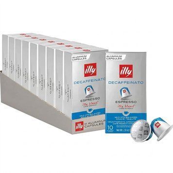 Картинка Набор кофе в капсулах Nespresso ILLY Espresso Decaffeinato 100 шт