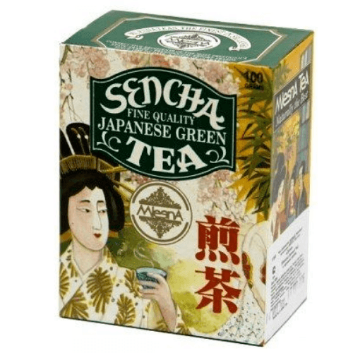 Картинка Зеленый чай Сенча японский Млесна картонная коробка 100 г