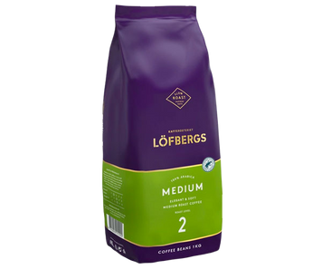 Картинка Кофе в зернах Lofbergs Medium Roast 1 кг