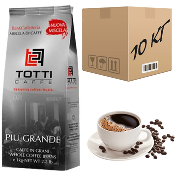 Картинка Кофе в зернах Totti Piu Grande 1 кг (ящик 10кг)