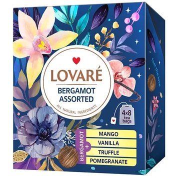 Зображення Чай Lovare бергамот асорті 32 пакетика