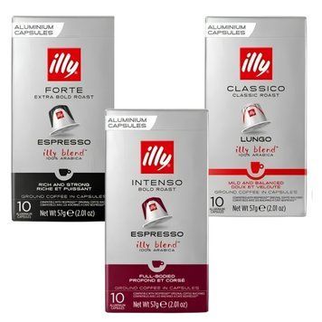 Картинка Набор кофе в капсулах 3 вида ILLY Nespresso Классика 30 шт