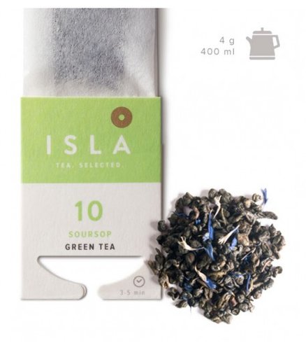 Зображення Чай зелений Isla Soursop №10 із саусепом на чайник 4 г х 10 шт