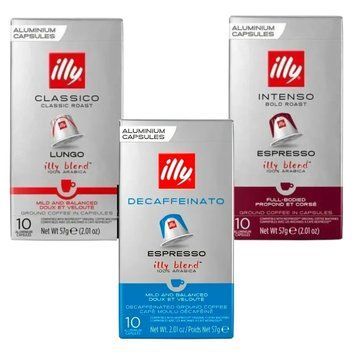 Картинка Набор кофе в капсулах 3 вида ILLY Nespresso Энергия 30 шт