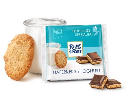 Зображення Молочний шоколад Ritter Sport Вівсяне печиво + Йогурт 100 г