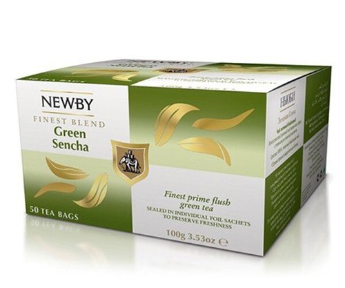 Картинка Зеленый чай Newby Зеленая Сенча в пакетиках 50 шт (320080)
