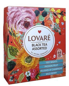 Зображення Чай Lovare чорне асорті 32 пакетика
