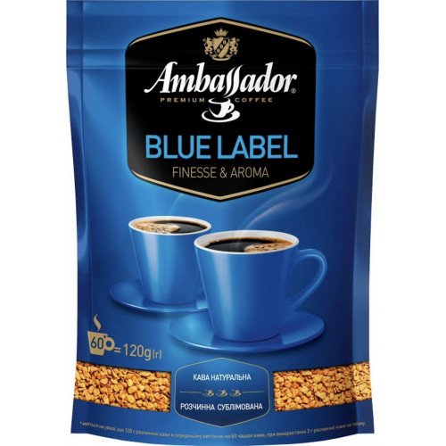 Картинка Кофе растворимый Ambassador Blue Label 120 г