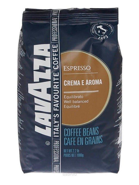 Картинка Кофе в зернах Lavazza Espresso Crema e Aroma 1 кг, оригинал (ящик 6кг)