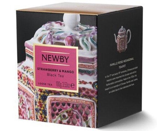 Зображення Чорний чай Newby Полуниця і Манго 100 г картон (220130)