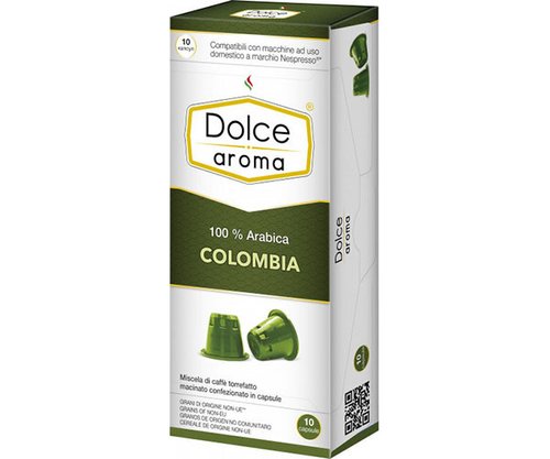 Картинка Кофе в капсулах Dolce Aroma Colombia 100% арабика, 10 шт