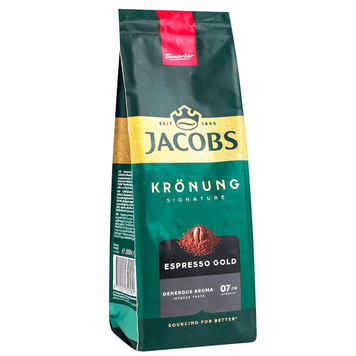 Картинка Кофе молотый Jacobs Kronung Espresso Gold, оригинал, 200 г