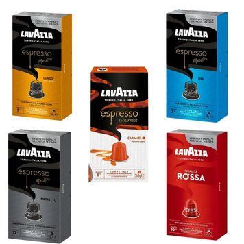 Картинка Набор кофе в капсулах 5 видов Lavazza, оригинал, Nespresso Микс 50 шт