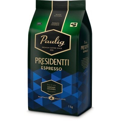 Картинка Кофе в зернах Paulig Presidentti Espresso 1 кг