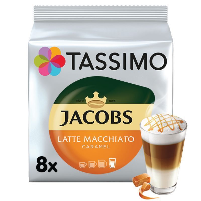 Зображення Кава в капсулах Jacobs Tassimo Latte Macchiato Caramel 8шт (ящик 5шт)