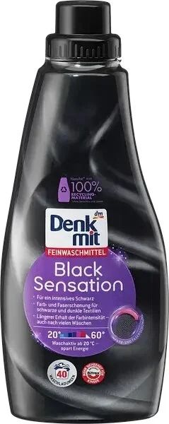 Гель для прання чорних речей DenkMit Black Sensation 40 прань, 1 л