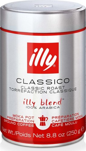 Картинка Кофе молотый (для турки) Illy Espresso Classico 250г ж/б