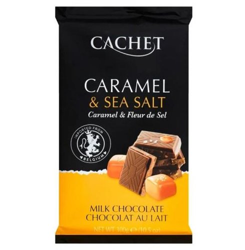 Зображення Молочний шоколад Cachet Caramel & Sea Salt із солоною карамеллю 300 г