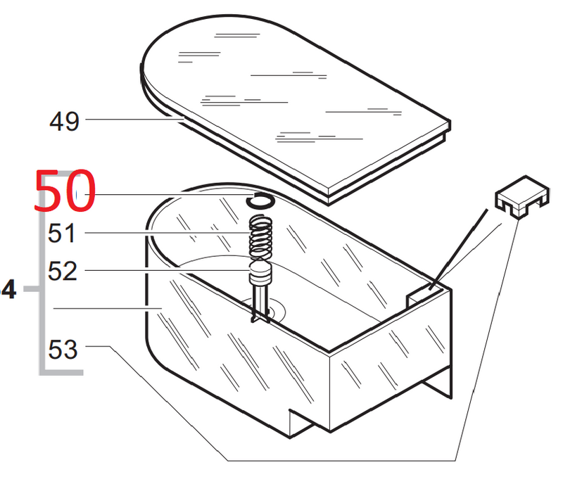 Картинка Уплотнитель клапана бункера воды Saeco, Gaggia NM01.032