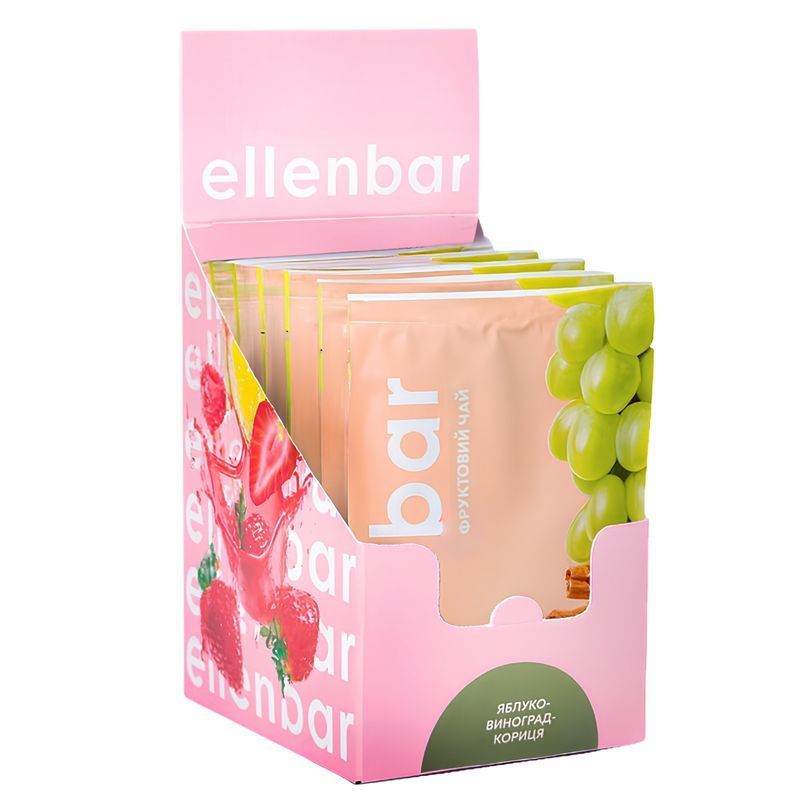 Картинка Чай концентрат Ellenbar Яблоко-виноград-корица саше 50 г