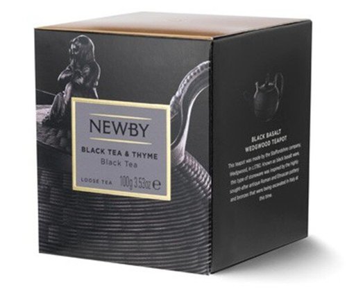 Зображення Чорний чай Newby з чебрецем 100 г картон (221260)