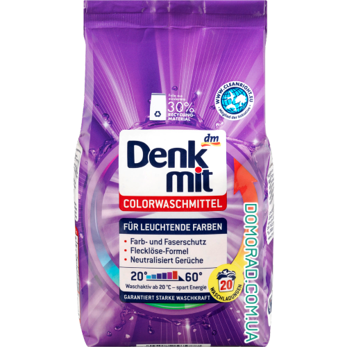 Порошок для кольорових речей DenkMit Colorwaschmittel 20 прань, 1,35 кг