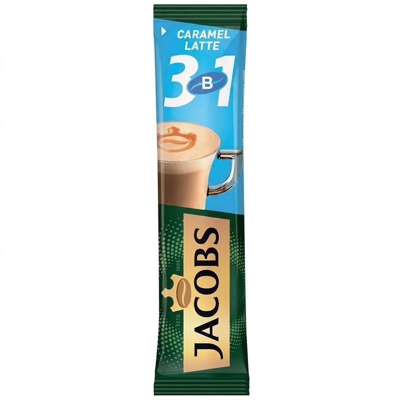 Зображення Кавовий напій Jacobs 3в1 Caramel Latte, оригінал, 56х12,3 г 688,8 г