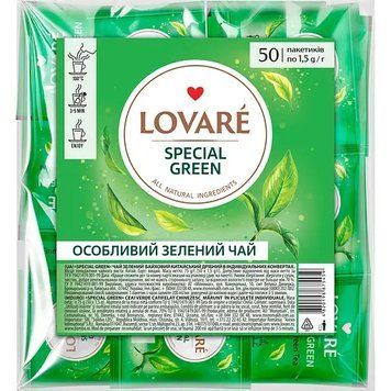 Зображення Чай Lovare Special green 50 пакетиків