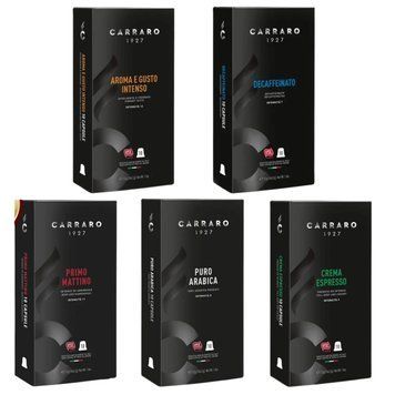 Картинка Набор кофе в капсулах 5 видов Carraro Nespresso Классическое кофейное путешествие 50 шт