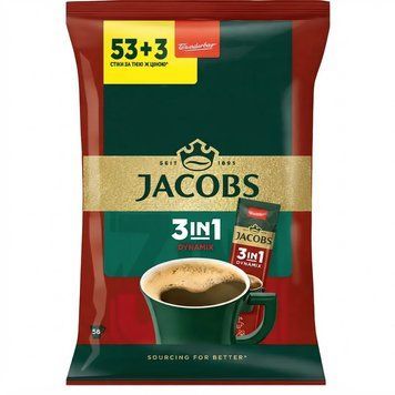 Картинка Кофейный напиток Jacobs 3в1 Dynamix, оригинал, 56х12,5 г 700 г
